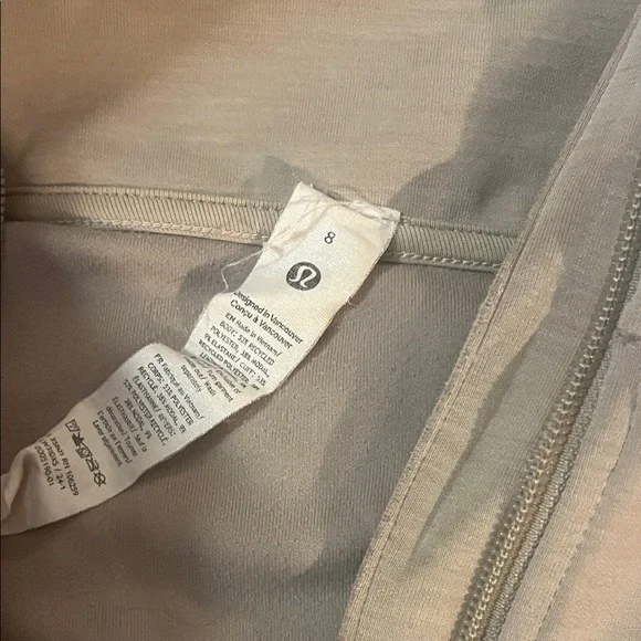 Tan lululemon softstreme Quarter-Zip Pullover size 8 - Picture 2 of 6